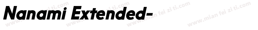 Nanami Extended字体转换